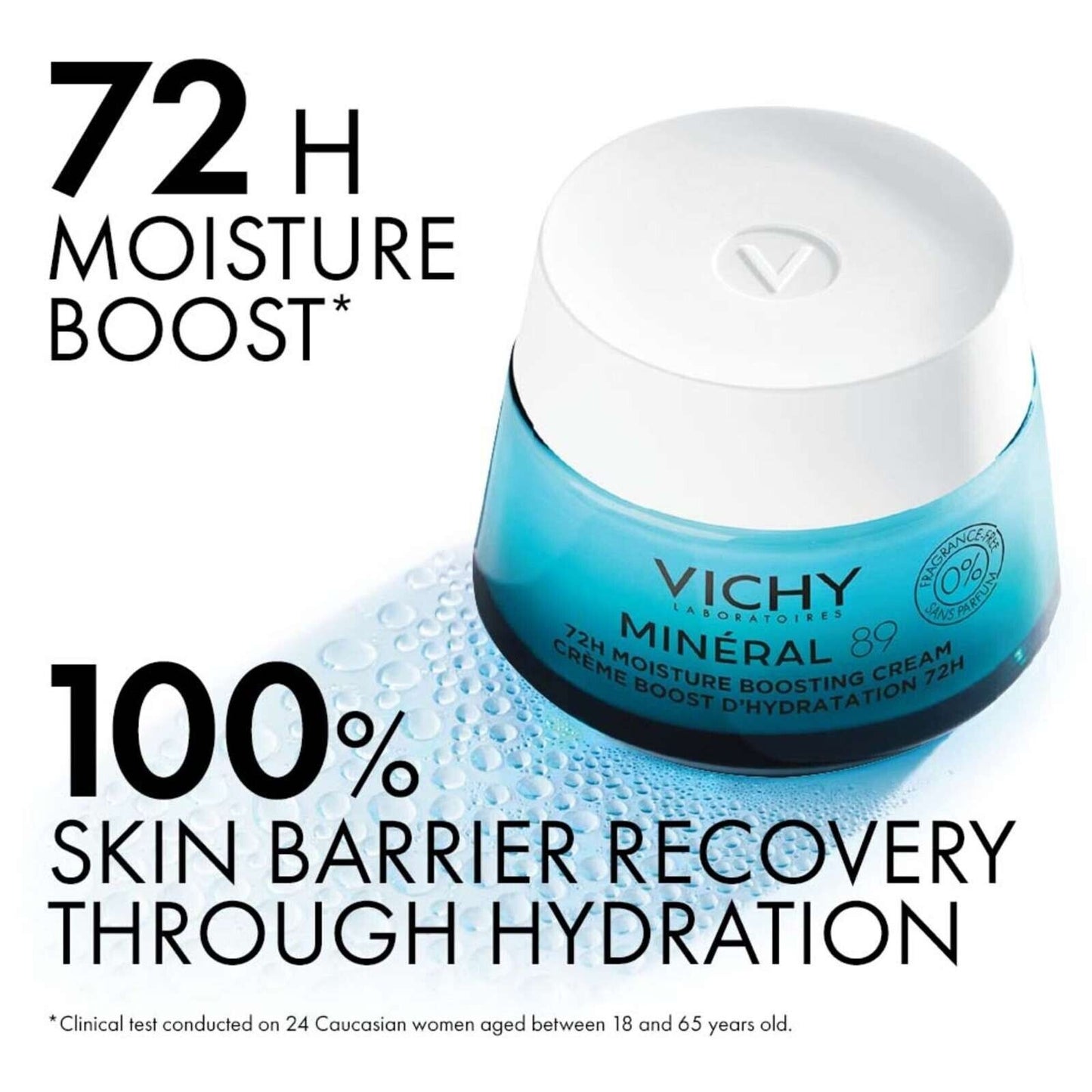 Vichy Minéral 89 72H Moisture Boosting Fragrance Free Cream Essential 50ml NEW