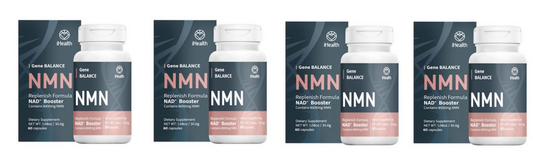 4 Bottles iHealth NMN Gene Balance Replenish Formula NAD+ 60 caps 12000mg ea NEW