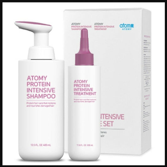 Atomy 蛋白质强效护发套装洗发水和护发素 2 件套新品