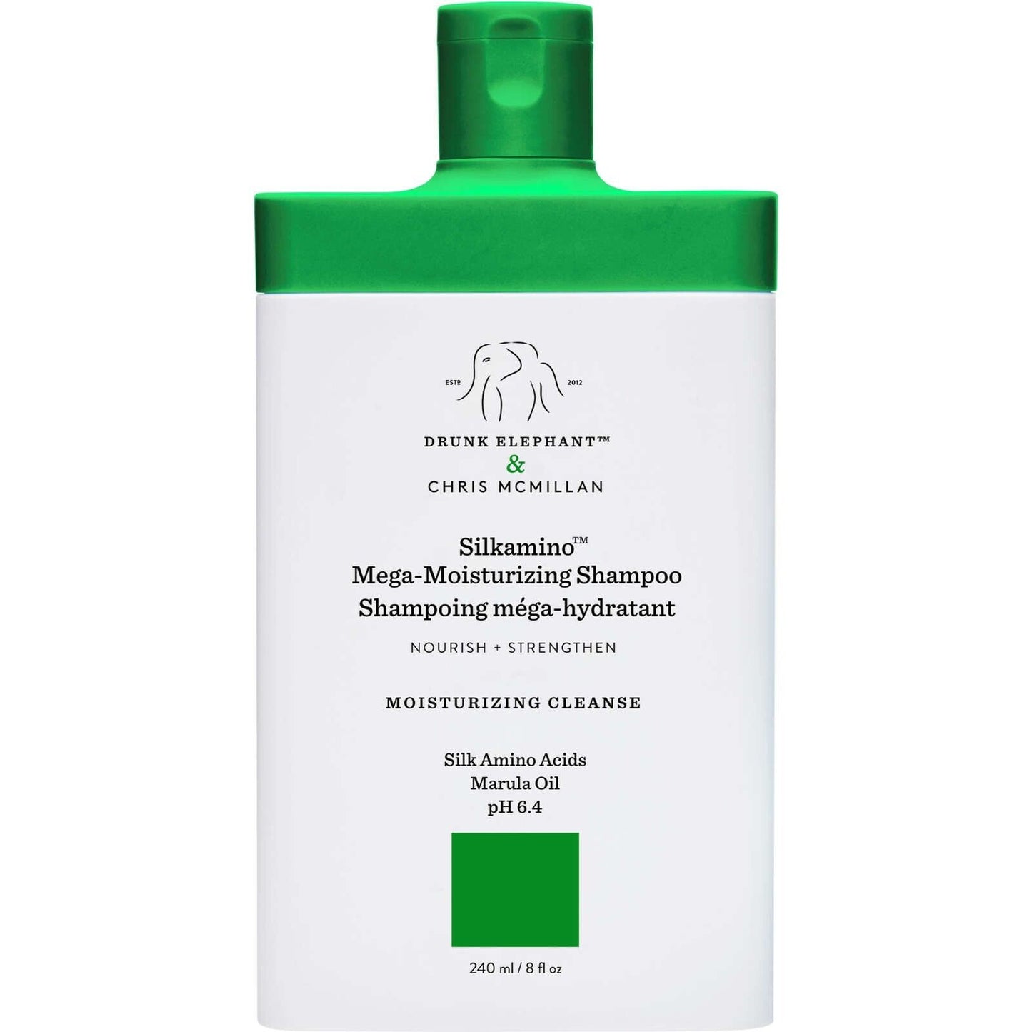 Drunk Elephant Silkamino Mega-moisturizing Shampoo Softens Excess Oil 240ml NEW
