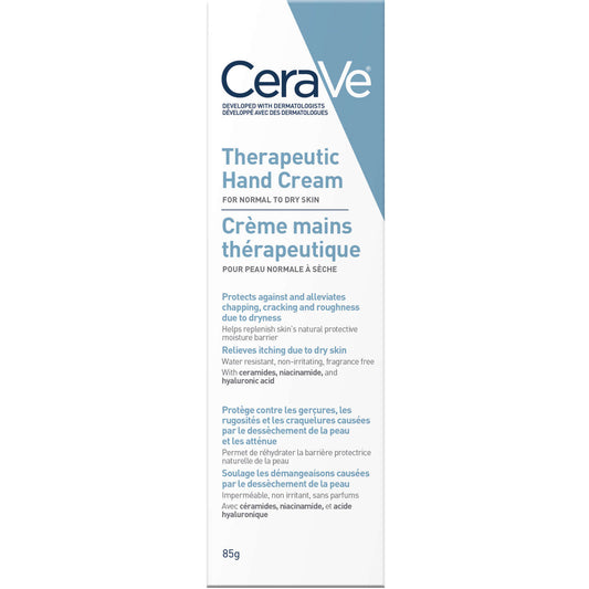 CeraVe Therapeutic Hand Cream Dry Hands Hyaluronic Acid 3 Ceramides 85g NEW