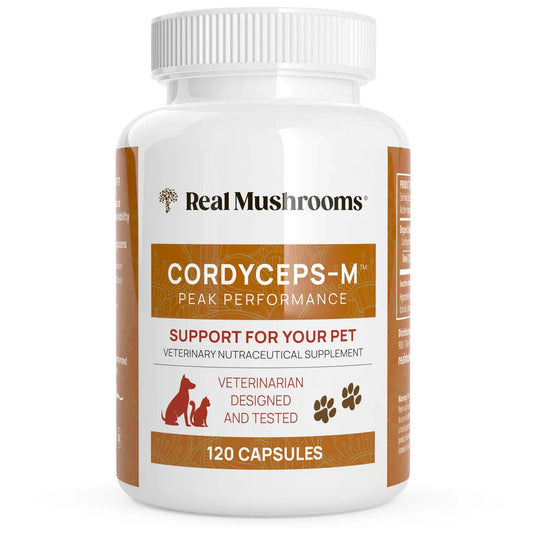 Real Mushrooms Organic Cordyceps Extract Capsules for Pets Non-GMO 120 Chews NEW