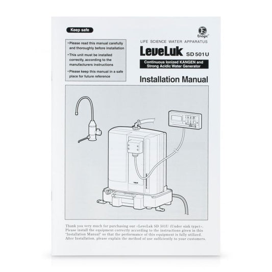 Enagic Kangen Leveluk Installation Manual SD501U Information Quality Demo NEW