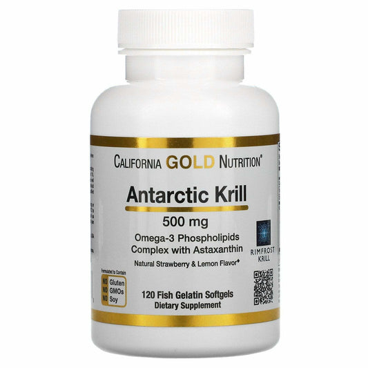 California Gold Nutrition Antarctic Krill Oil 500mg Omega-3 120 Softgels NEW