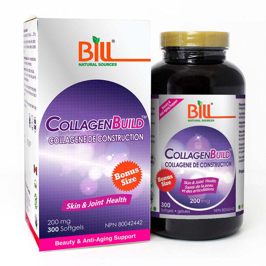 Bill Natural Sources CollagenBuild 200mg Beauty Anti-Aging 300 Capsules NEW