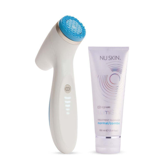 Nu Skin ageLOC LumiSpa iO + Normal/Combo Cleanser Starter Kit De-Stress Skin NEW