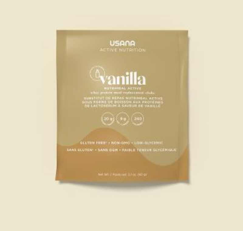 USANA Nutrimeal Active Vanilla Whey Protein Meal 14 Single Serving Pac ...