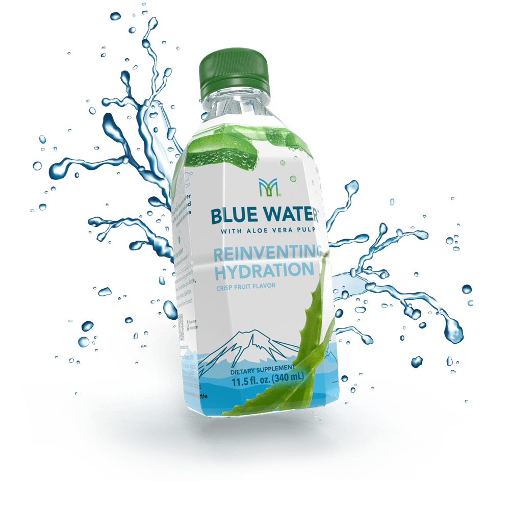 6 Bottles Mannatech Blue Water Hydration Aloe Vera Crisp Fruit 11.5 fl.oz ea NEW