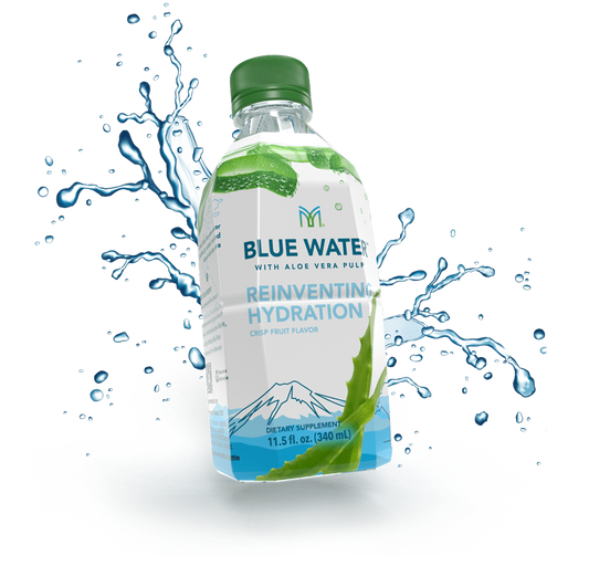 6 Bottles Mannatech Blue Water Hydration Aloe Vera Crisp Fruit 11.5 fl.oz ea NEW