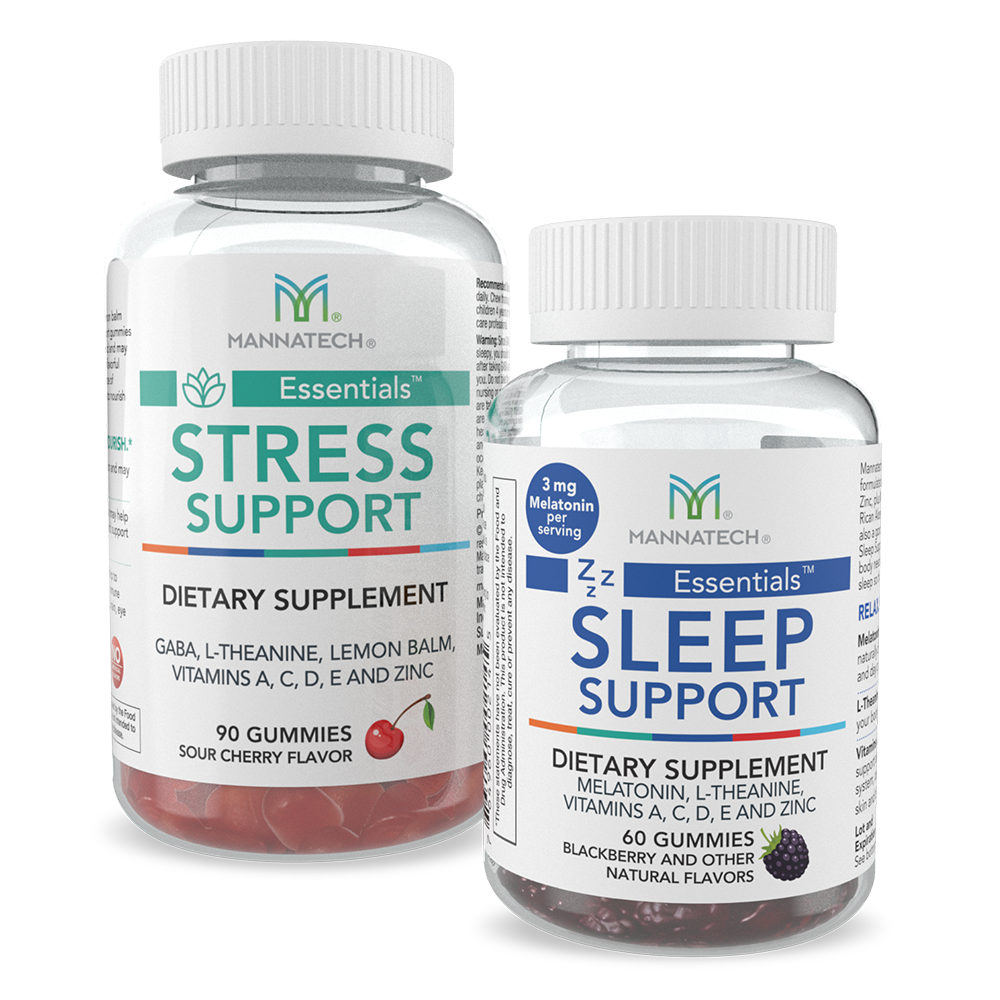 Mannatech Stress + Sleep Support Gummies Natural Flavors Calm Zen 2 Bottles NEW