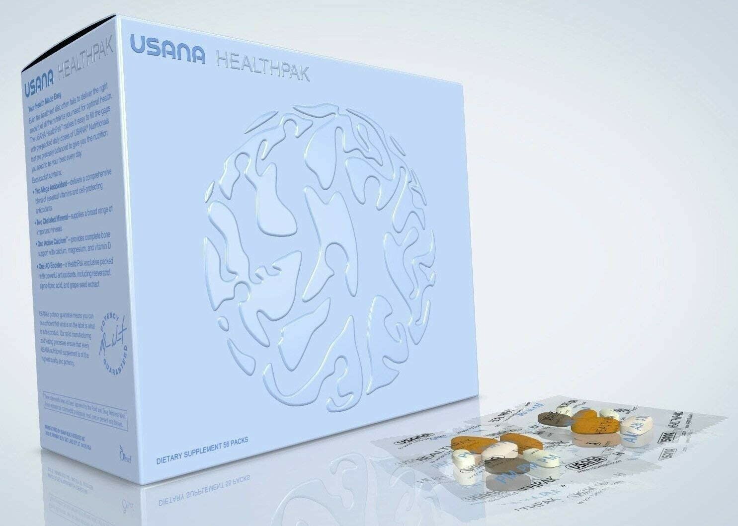USANA HealthPak Health Pak Vitamin & Mineral Immune Supplements 56 pac ...