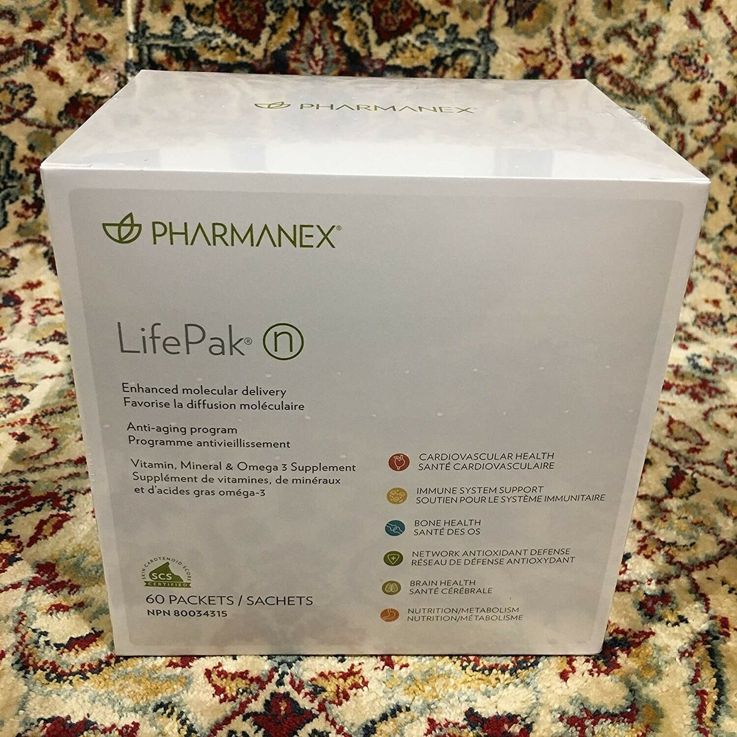 Nu Skin Pharmanex Lifepak Nano, 60 Packets NEW SEALED Vitamin Mineral Supplement