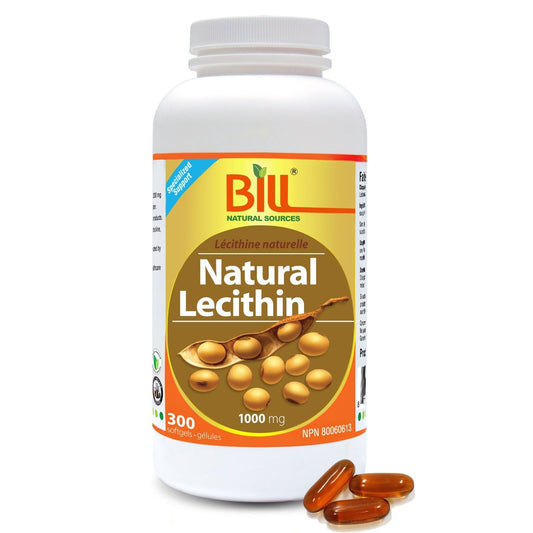 Bill Natural Sources Natural Lecithin 1000mg Specialized Health 300 Capsules NEW