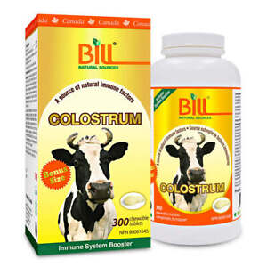 Bill Natural Sources Colostrum 500mg Growth Nutrients 300 Chewable Tablets NEW