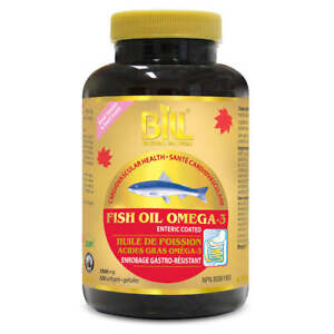 Bill Natural Sources Enteric Coated Fish Oil 1000mg Cardio 120 Softgels NEW