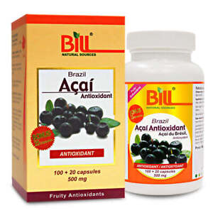 Bill Natural Sources Brazil Acai Berry Antioxidant Cell Boost 500mg 120 Caps NEW