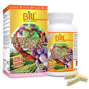 Bill Natural Sources Resveratrol High Potency Formula Free Radicals 60 pcs NEW