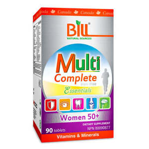 Bill Natural Sources Multi Complete Essentials For Women Ages 50+ Health 90 Capsules NEW