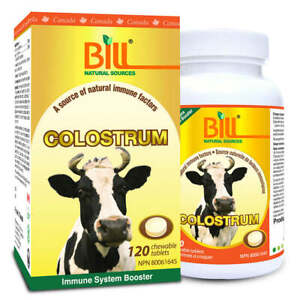 Bill Natural Sources Colostrum 500mg Growth Nutrients 120 Chewable Tablets NEW