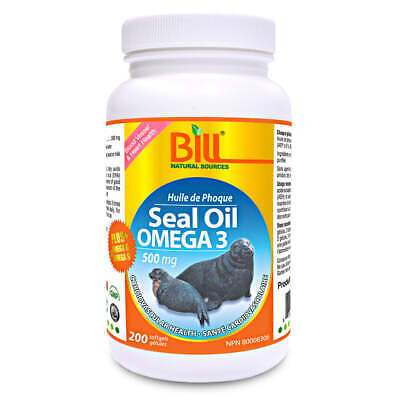 Bill Natural Sources Seal Oil Omega 3 Nutritious Superior 500mg 200 Softgels NEW