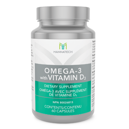 Mannatech Omega 3 with Vitamin D3 Fish Oil Supplement Heart Health 60 caps NEW