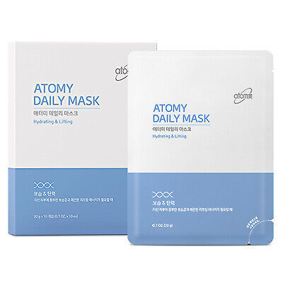 Atomy Daily Mask Hydrating and Lifting Natural Moisture Skin 10 Sheets Box NEW